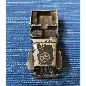 Vtg Tootsietoy Black Army Jeep Vehicle Tootsie Toy Chicago Diecast Military 15B